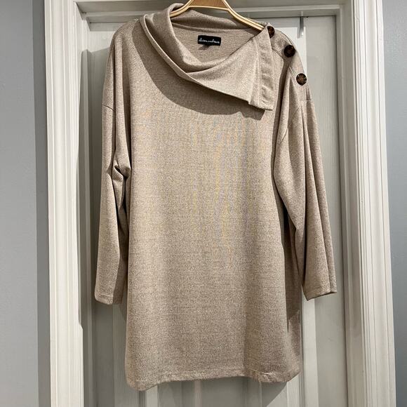 Alison Andrew’s Women’s Tan Button Sweater Size XL - Picture 2 of 10